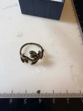 Antique Brass Olive Leaf Vine Wrap Ring